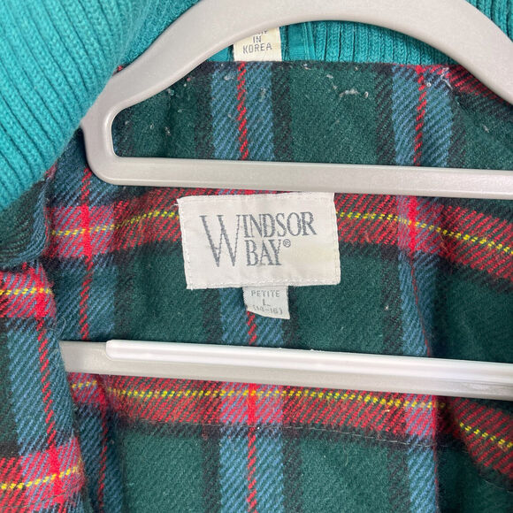 Women's Vintage Green Windsor Bay Coat with Removable Hood Size Large - Picture 2 of 7